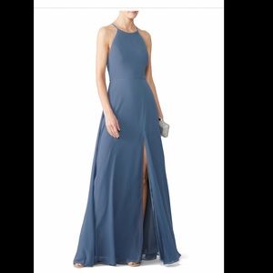 Jenny Yoo Slate Blue Kayla Gown - Bridesmaid Dress